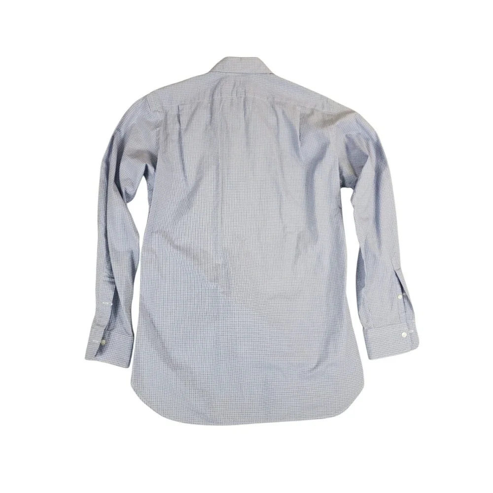 Polo Ralph Lauren Mens 14.5 33 Blue Plaid Classic Fit Button Up Shirt